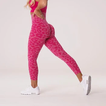 Mulher Perfeita Leggings de Cintura Alta Leopard Calças de Fitness Yoga Fundos de Agachamento Prova de Treino Sexy Elástico GINÁSIO de Esporte de meia-Calça