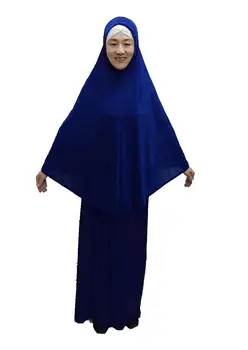Mulheres Vestuário Oração Conjunto De Roupa De Khimar Hijab Muçulmano Abaya Longo Vestido De Árabe Lenço Islâmico Do Ramadã Sobrecarga Worpship Serviço