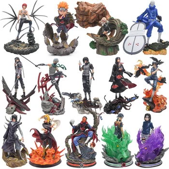 Naruto Figura Uchiha Itachi, Sasuke Uchiha, Kakashi Naruto PVC Figuras de Ação Shippuden Obito Neji Hyuga Modelo de Brinquedos Colecionáveis