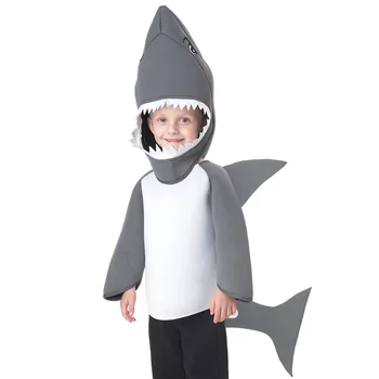 Natal Traje Cosplay Purim Presente Para as Crianças Tubarão Traje Crianças Agindo Vestido Para Festa Temática traje