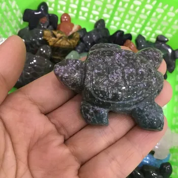 Natural de cristal mineral tartaruga esculturas em pedra de cristal de tartaruga Figurine