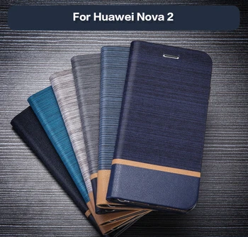 Negócios Caso De Couro Do Plutônio Para O Huawei Nova 2 Flip Case Tpu Macio De Silicone Tampa Traseira Para Huawei Nova 2 Slot De Cartão De Livro De Caso
