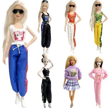 NK Oficial Misture 1 Pcs Moda Sportswear Roupa Para 1/6 Boneca com Roupas Casuais Acessor de Roupas Para a Boneca Barbie Menina do Brinquedo JJ
