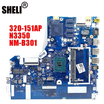 NM-B301 Para Lenovo 320-15IAP notebook placa-mãe DG424 DG524 NM-B301 placa-mãe CPU N3350 DDR3 teste de 100% trabalho