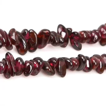 Nova Moda de Pedra Natural Grânulos de 5-6mm 88cm/saco Vermelho Escuro Garnet Irregular Cordão de Ajuste Diy Pulseira Fio Frete Grátis