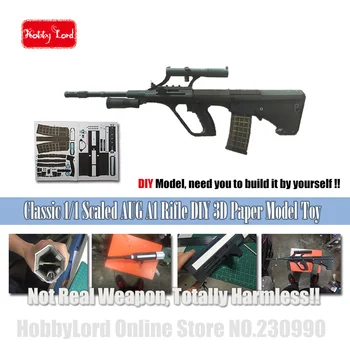 Novo AUG a1 rifle modelo de papel arma de brinquedo desenhar páginas 3d diy militar quebra-cabeça de papel 3D Modelo de Papel do brinquedo de Criança para os Adultos Cosplay adereços Brinquedos