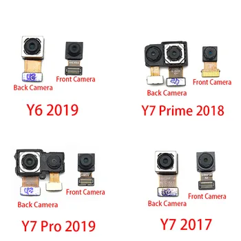 Novo Para Huawei Primeiro-Y6 Y7 Pro Y9 2018 2019 Volta Câmera Traseira Do Módulo Cabo Flex +Câmara Frontal De Substituição