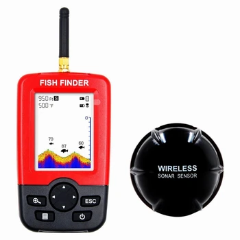 Novo Smart Portátil Profundidade Fish Finder com 100M Fio Sensor Sonar sonar LCD Fishfinder para o Lago de Pesca de Mar de água Salgada