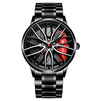 Novos Relógios de Homens de Carro esportivo Homens Relógios de Quartzo Esporte Impermeável Rim Hub Roda relógio de Pulso Carro de Quartzo Homens Relógios de Homem Assistir
