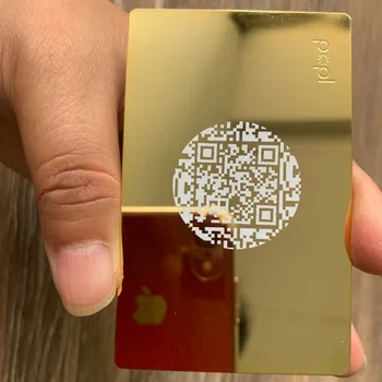 Nunca Perca a Ouro de 24K de Metal de Negócios Digitais do Cartão NFC