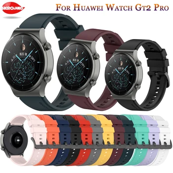 Officia de Silicone 22mm faixa de relógio de pulseira Para Huawei assistir GT2 Pro smart watch Substituição pulseira Para Huawei assistir GT 42mm 46mm