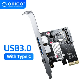 ORICO USB3.0 PCI Express para placas de Expansão Tipo-c Porta de Rede Gigabit Rj45 Expansão para Mac, Windows, Linux