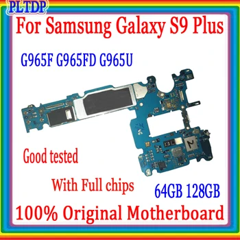 Original de Desbloqueio Para Samsung Galaxy S9 Mais G960F G960FD G960U G965F G965FD G965U placa-Mãe Teste de 100% da Placa Lógica 128GB 64GB