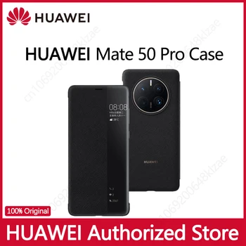 Original Huawei Mate 50 Pro caso de Smart Retalho de Pele Caso de Suspensão Automática Despertar PU Couro Casos Compatível Huawei Mate 50 Mate50Pro