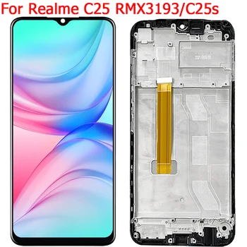 Original Para Oppo Realme C25 C25s Exibir Tela de LCD Com Moldura de 6.5
