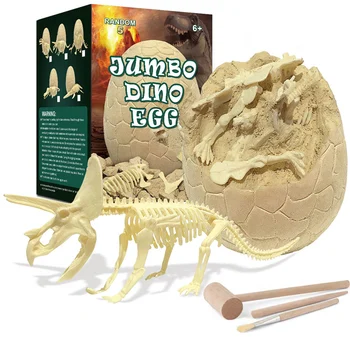 Ovos de dinossauro Cavar Kit de Escavação de Dinossauro Kits Para as Crianças Engraçado Dinossauro Escavar Brinquedos de Ovos de Páscoa Arqueologia Ciência da HASTE Brinquedos