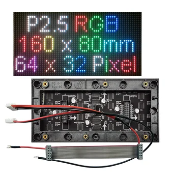 P2.5 Cores Interior LED Painel,SMD2121 3-em-1 P2.5 LED Matriz P2.5 160x80mm RGB Painéis de LED.1/16 de Digitalização,HUB75 Interface.