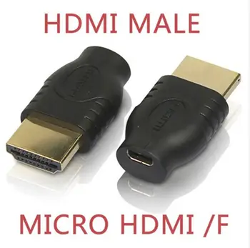 Padrão compatível com HDMI macho para HDMI compatível com o Micro-D Fêmea Adaptador de Tomada Conversor
