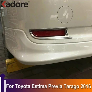 Para a Toyota Estima Prévia Tarago 2016 ABS Cromado Luz de Neblina Traseira Tampa da Lâmpada Autocolante de Decoração de Guarnição Exterior Acessórios