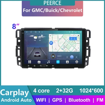 Para Chevrolet/Buick/GMC GPS de 8 polegadas carplay Android Multimídia para Carro jogador de Navegação auto-rádio de 2 Din com tela de autopeças