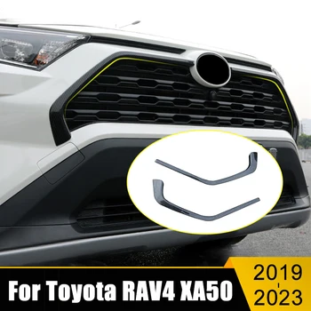 Para Toyota RAV4 XA50 2019-2021 2022 2023 Carro ABS Grade Dianteira Tampa da Guarnição de Corrida de Grades de Decoração Quadro Modificação Acessórios