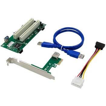 PCI Express Dual PCI Adaptador de Cartão Pcie X1 Para o Roteador de Reboque 2 Slot PCI Riser Cartão de 2,5 Gbps Janela de Suporte Linux