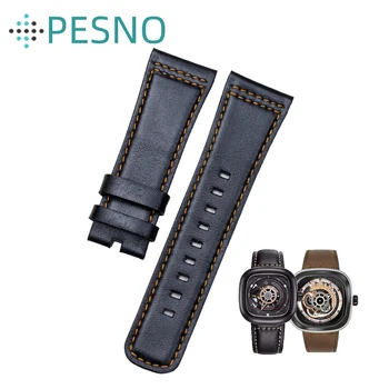 PESNO Adequado para SevenFriday P1P2P3 pulseiras de Relógio Genuíno de Pele de Bezerro Couro Bandas Homens Assista Accessorries Cintos