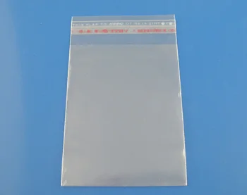 Plástico Auto-Sacos de Selo Retângulo Transparente de Armazenamento Contas de Colar de Jóias Presentes(Espaço Utilizável: 10 cm x7cm) 12 cm x7cm,200PCs