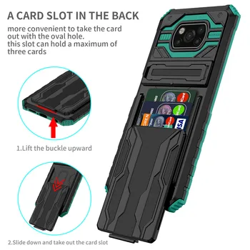 Poco X3 Pro NFC Caso Pesados Suporte Slot para Cartão de Armadura Tampa Para Xiaomi Pocophone Pocox3 Pro NFC Poco X 3 Pro Poko X3pro Capa