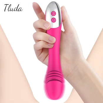 Poderoso G-Spot Vibrador Vibrador Estimulador de Clitóris Fêmea USB Recarregável de Silicone Adultos do Sexo Brinquedos Eróticos Bens para as Mulheres