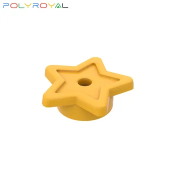 POLYROYAL Blocos de Construção de peças de 1x1 estrela de Cinco pontas decoração de 10 PCS MOC Compatível Com as marcas de brinquedos para crianças 11609