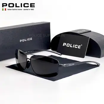 POLÍCIA Marcas de Moda Óculos Polarizados Homens Piloto de Óculos de sol Óculos de sol de Alta Qualidade Bloco de Condução UV400