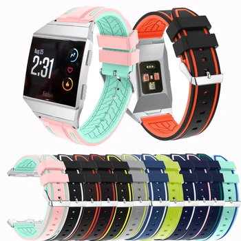 Pulseira Macio do Esporte Relógio de Silicone Bandas para o Fitbit Iônica Inteligente Pulseira Ajustável Substituição Pulseira de acessórios de moda