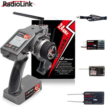 Radiolink RC6GS V2 2,4 G 6 Canais de Rádio Transmissor com R7FG Receptor Giroscópio de Telemetria Incluído Controlador Remoto para Carro RC Barco
