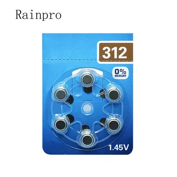 Rainpro 6PCS/MONTE A312 P312 S312 PR41 de Zinco-Ar 1.45 V pilha para aparelhos Auditivos