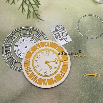 Relógio círculo armação de Metal cortantes (Estênceis Cortados para DIY Scrapbooking Álbum de Papel Cartão em Relevo