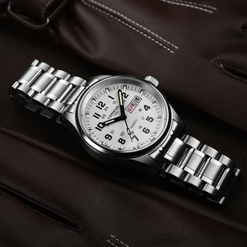 Relógio Masculino 2021 CARNAVAL de Luxo Marca de relógios dos Homens Relógios de Quartzo Mãos Luminosas Impermeável Sólido Stainess dos Homens de Aço do Relógio