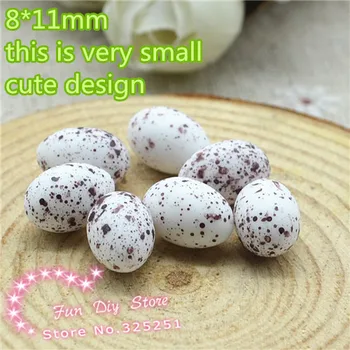resina pequeno bonito 3D ovo de codorniz de artesanato para decoração, 50pcs/lote 8*11mm
