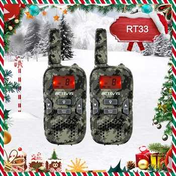 RETEVIS RT33 Mini Walkie Talkie Crianças 2pcs PMR/FRS, file replication service VOX Lanterna de Carga USB para Crianças, Jogo do Presente do Natal do Brinquedo Rádio Transceptor