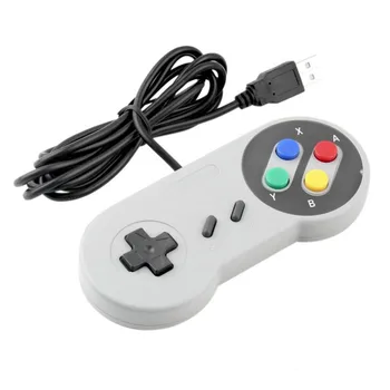 Retro Jogo de USB Alça de Controlador de PC Gamepads Para SNES Game Pad Para Windows MAC do Computador de Controle Joystick