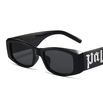 Retângulo Vintage Óculos De Sol Da Marca Homem Designer De Moda Pequena Armação Óculos De Sol Masculino Retro Hip Hop, Punk Tendências Oculos De Sol