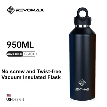 RevoMax 32oz Frasco de Esportes de Garrafa de Água com paredes Duplas de Aço Inoxidável do Vácuo Isolado Canecas de Viagem garrafa Térmica Personalizada Cores Matte