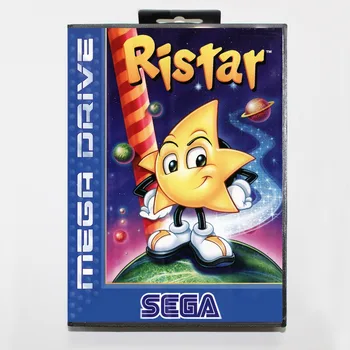 Ristar 16 bits MD Card Game Com a Caixa Varejo Para a Sega Mega Drive Para Gênesis