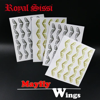 Royal Sissi 80pcs set super fino Pré-corte realista adultos mayfly asas finas e flexíveis fly subordinação materiais para a pesca da truta iscas