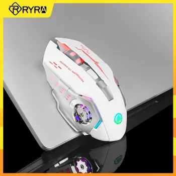 RYRA Gaming Mouse Recarregável sem Fio, Silencioso Mouse DIODO emissor de luz de fundo 3600 DPI Ajustável 2,4 g Mouse USB Para notebook PC Computador