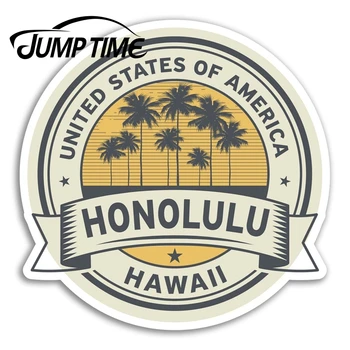 Saltar Tempo De Honolulu, Havaí, Adesivos De Vinil De Viagem Adesivo Laptop De Bagagem Impermeável Do Carro Decal Janela De Pára-Choques De Acessórios Auto