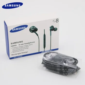 Samsung Fones de ouvido Galaxy A20 A30 A50 A70 A31 A51 AKG EO-IG955 Fone de ouvido de 3,5 mm De ouvido Com Microfone Fio Para S10 S10e S10Plus S9+