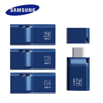 SAMSUNG-Tipo C Unidade Flash USB 256G 128G 64 GB Pen Drive USB 3.1 Tipo C Pendrive cartão de Memória De PC/Notebook/Smartphone/Tablet
