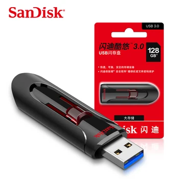 SanDisk USB 3.0 Flash Drive 256GB 16GB 32GB 64GB CZ600 Pendrive de 128GB da Vara da Movimentação do cle usb de alta velocidade Vara Pen Drives portáteis