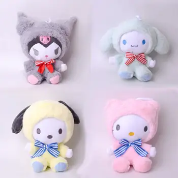 Sanrio Hello Kitty Kuromi Minha Melodia Kawaii 22Cm Brinquedos de Pelúcia Fofo de Pelúcia Accessorie dos desenhos animados Presentes de Natal para Meninas Crianças